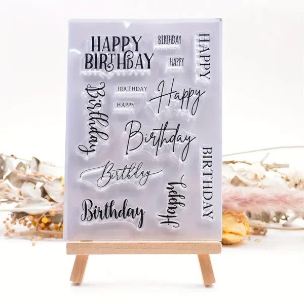 Happy Birthday Rubber Stamps