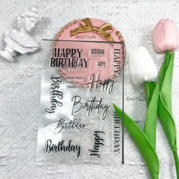 Happy Birthday Rubber Stamps2