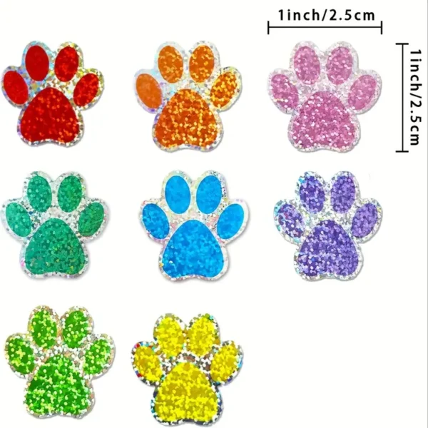 Dog Paws Hologram Rainbow1