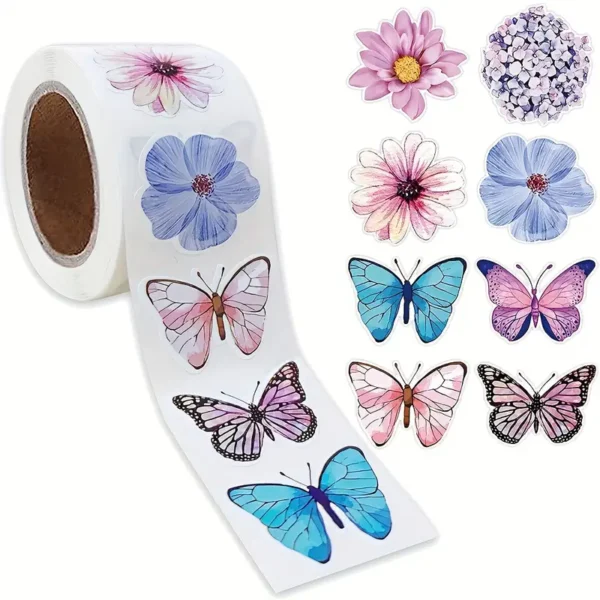 Butterfly Flower Stickers